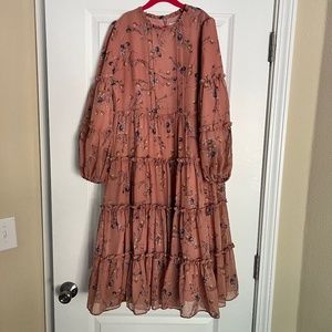 Girl’s Dainty Jewel’s pink bell sleeve dress